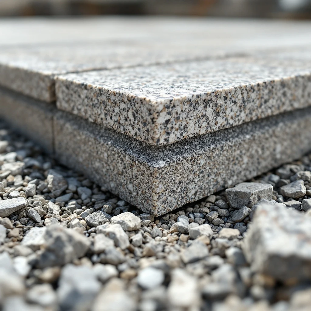 detal spoinowania kostki betonowej piaskiem kwarcowym po ułożeniu